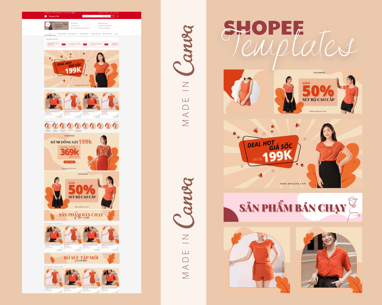 Làm cách nào để có thể thiết kế template cho Shopee bằng Canva